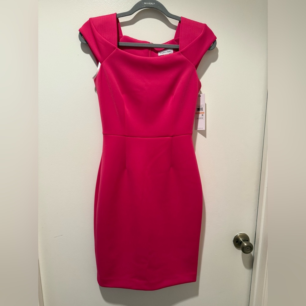 Calvin Klein Fuchsia Cap Sleeve Mini Dress